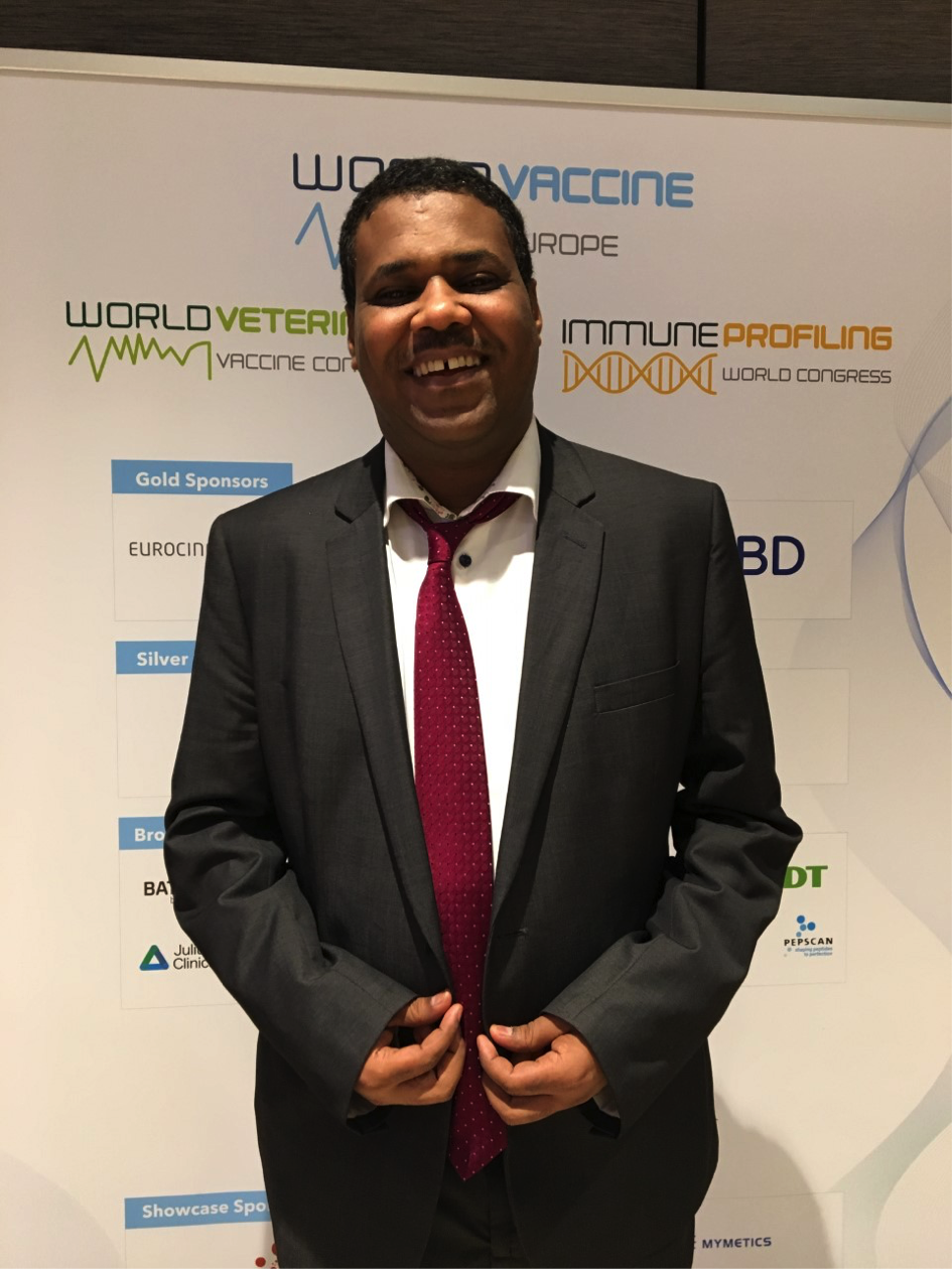 Osama Ahmed Hassan at World Vaccine Congress, Barcelona, 2017.