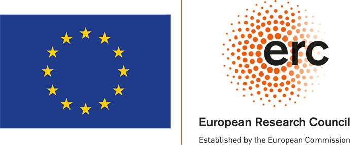 EU flag and EU Research Council logo