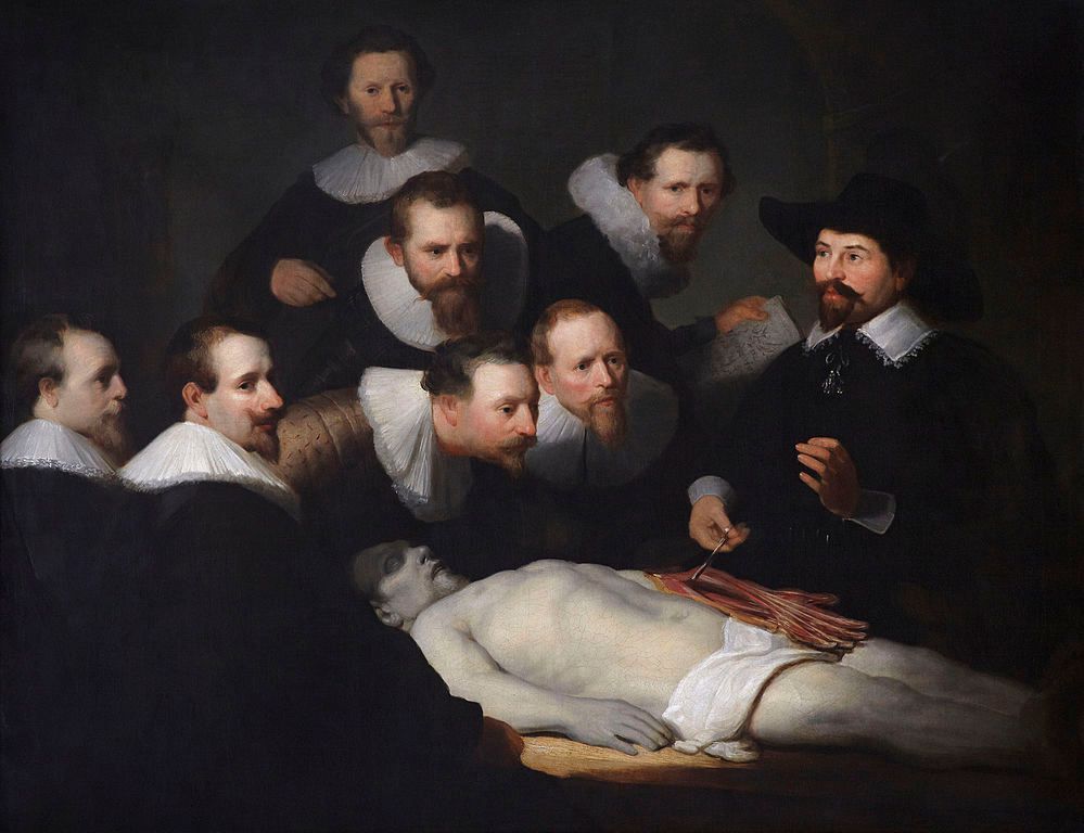 Maleri av Rembrandt fra 1632: Obduksjon av en død person
