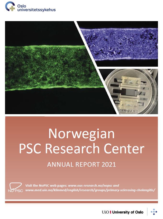 Front page for the Annual Report Norwegian PSC Research Center 2021